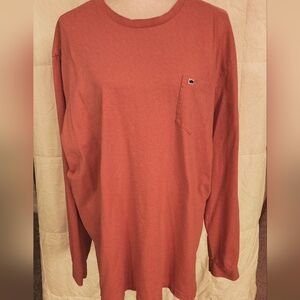 Crown & Iby Rust Long Sleeve Shirt With Pocket